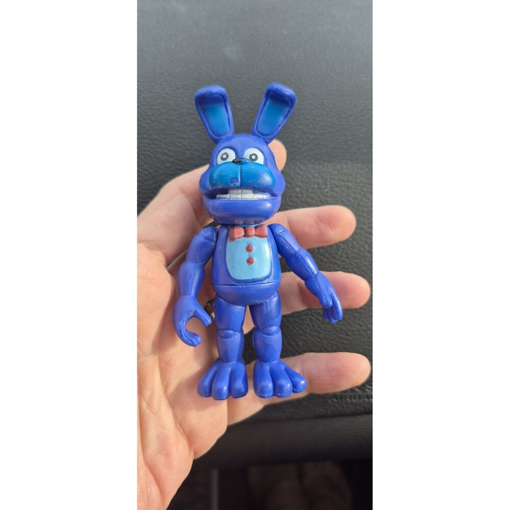 Five Nights at Freddys Bonnie Blue Bunny 4" Action Figure FNAF Collector Owned